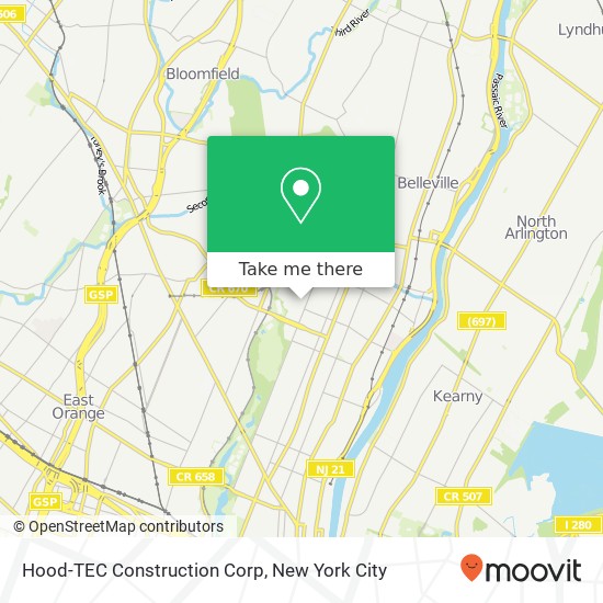 Hood-TEC Construction Corp map