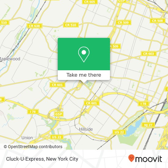 Cluck-U-Express map