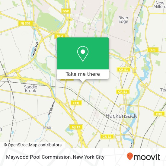 Maywood Pool Commission map
