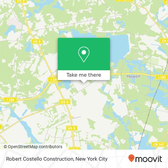 Robert Costello Construction map