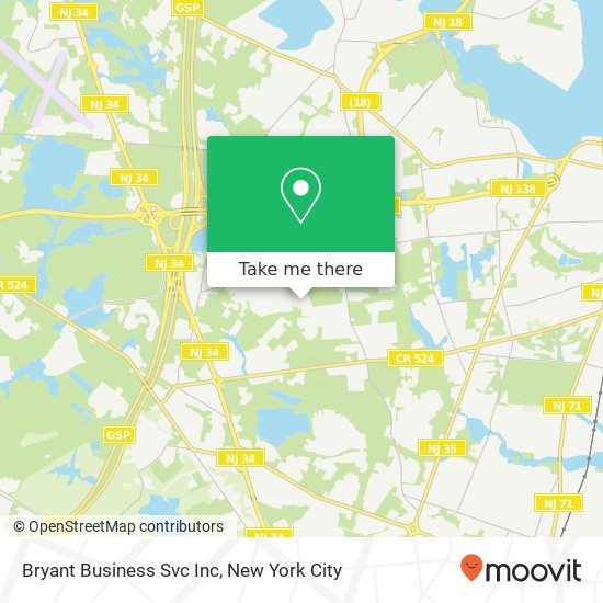 Bryant Business Svc Inc map