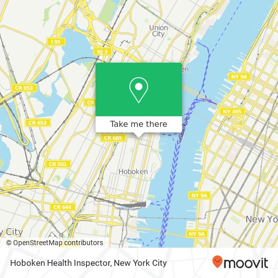 Hoboken Health Inspector map