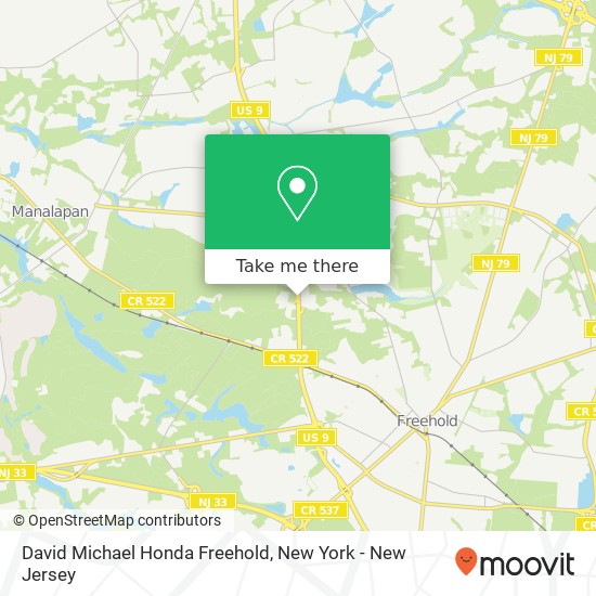 Mapa de David Michael Honda Freehold