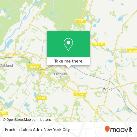 Franklin Lakes Adm map