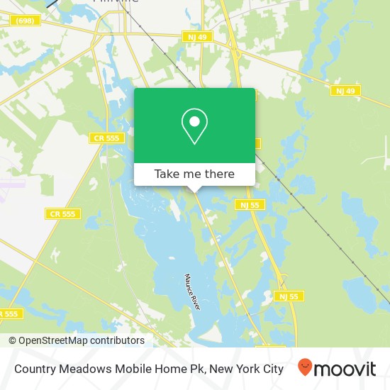 Mapa de Country Meadows Mobile Home Pk