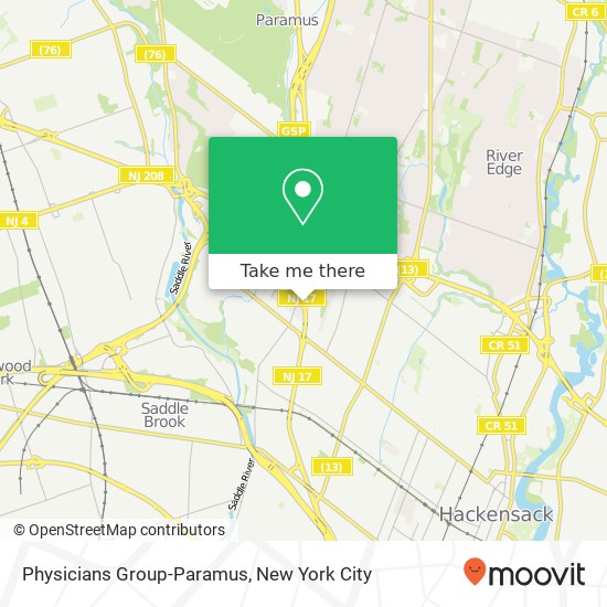 Physicians Group-Paramus map