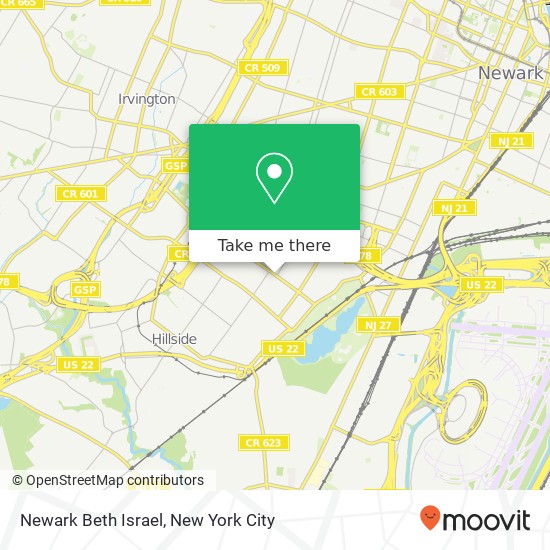Newark Beth Israel map