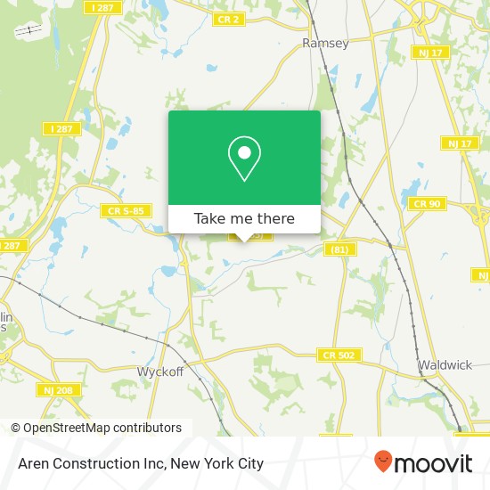 Mapa de Aren Construction Inc