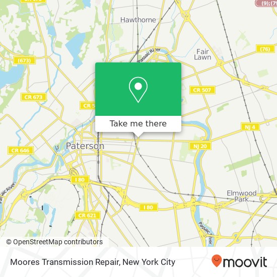 Moores Transmission Repair map