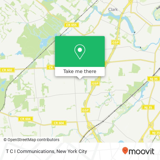T C I Communications map