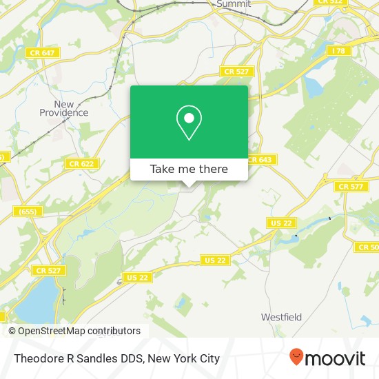 Mapa de Theodore R Sandles DDS