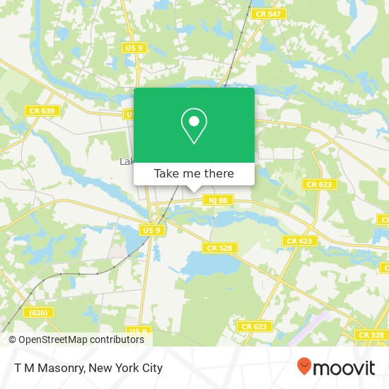 T M Masonry map