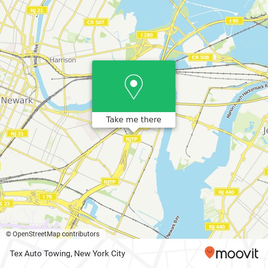 Tex Auto Towing map