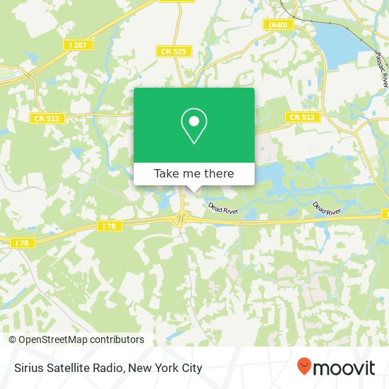 Mapa de Sirius Satellite Radio