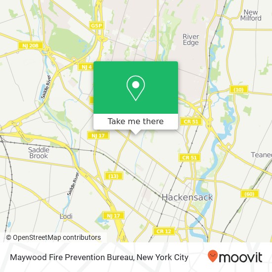 Maywood Fire Prevention Bureau map