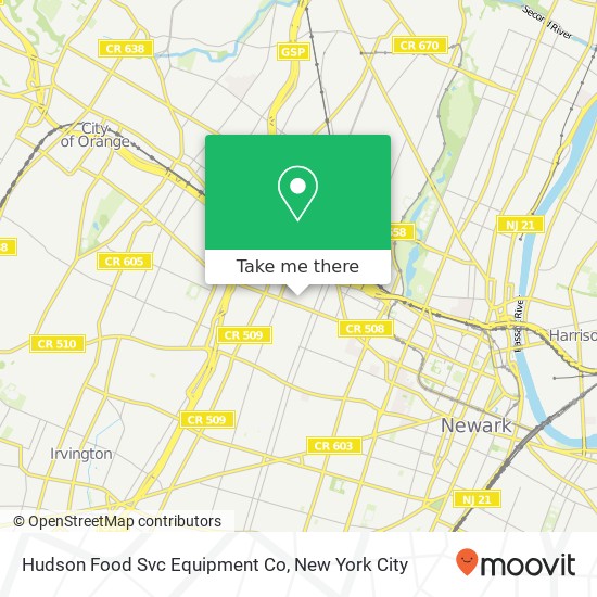 Hudson Food Svc Equipment Co map
