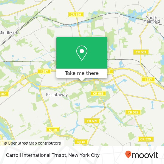 Carroll International Trnspt map