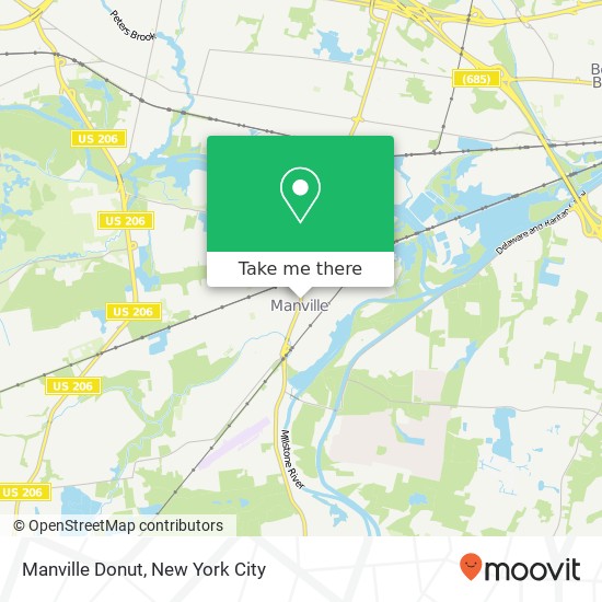Manville Donut map
