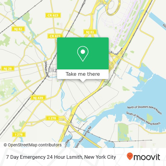 7 Day Emergency 24 Hour Lsmith map