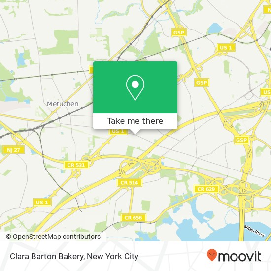 Clara Barton Bakery map