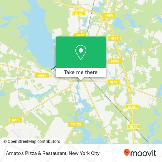 Mapa de Amato's Pizza & Restaurant