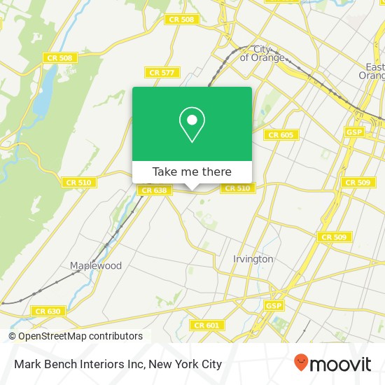 Mark Bench Interiors Inc map