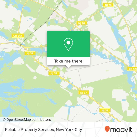 Reliable Property Services map