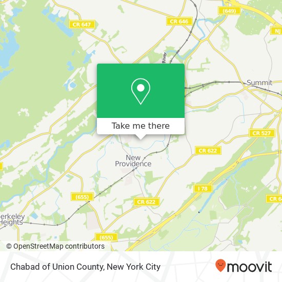 Chabad of Union County map