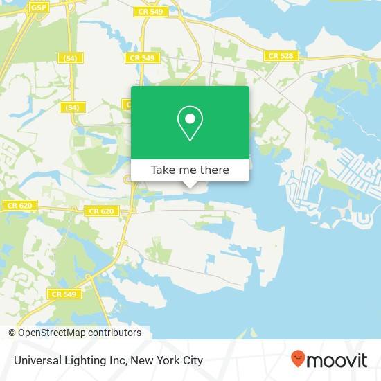 Universal Lighting Inc map