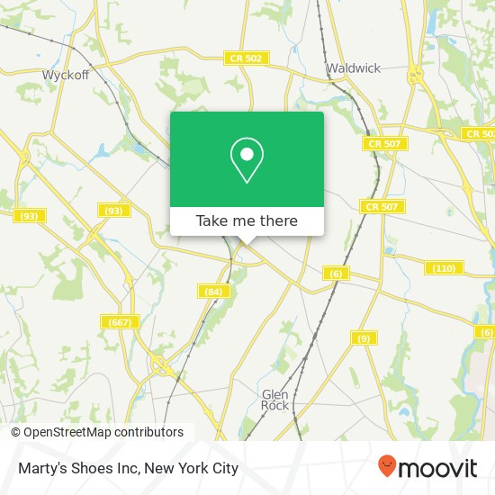 Marty's Shoes Inc map