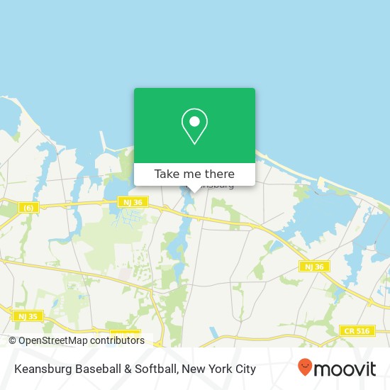 Mapa de Keansburg Baseball & Softball