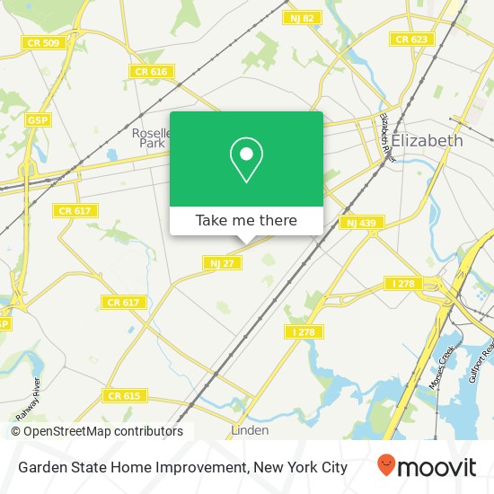 Mapa de Garden State Home Improvement