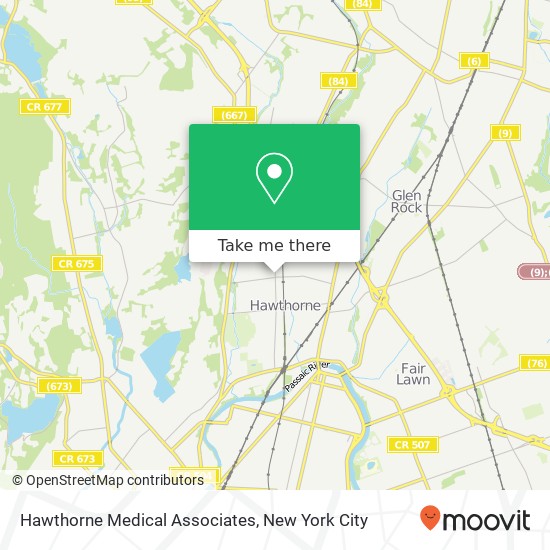 Mapa de Hawthorne Medical Associates