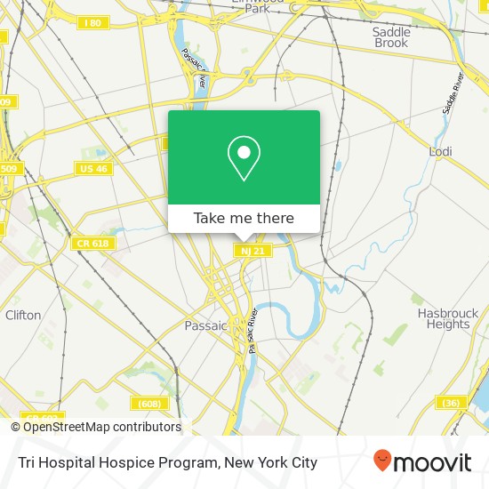 Tri Hospital Hospice Program map