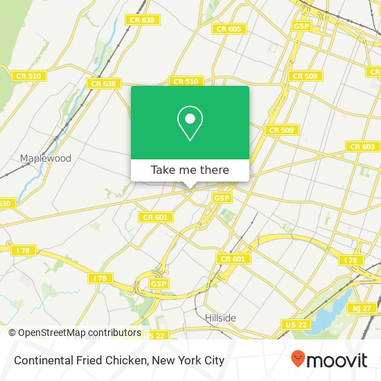 Mapa de Continental Fried Chicken