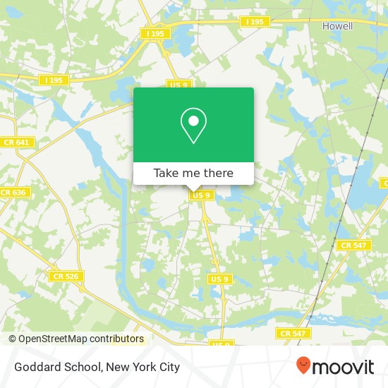 Goddard School map