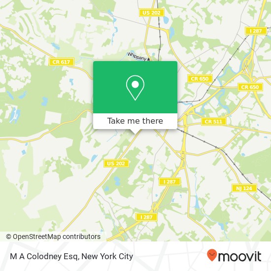 M A Colodney Esq map