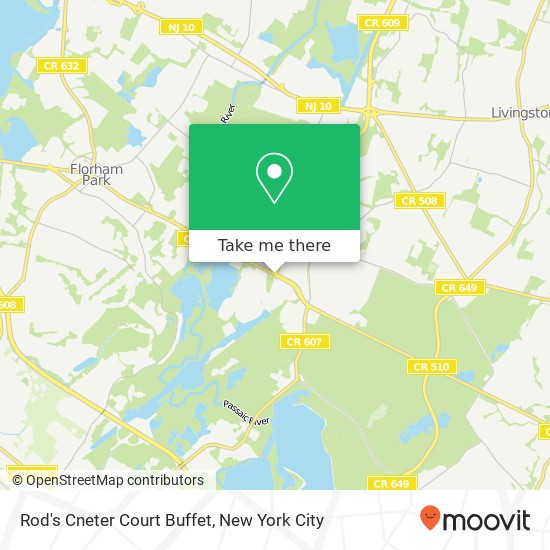 Rod's Cneter Court Buffet map