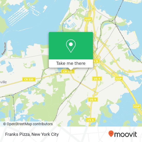 Franks Pizza map