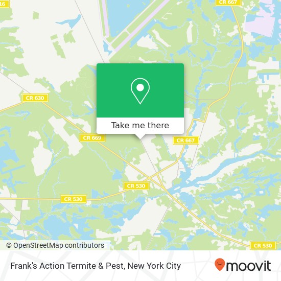 Frank's Action Termite & Pest map