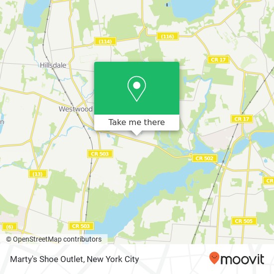 Mapa de Marty's Shoe Outlet