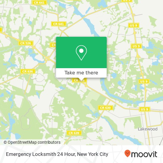 Mapa de Emergency Locksmith 24 Hour