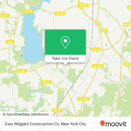 Gary Wiggers Construction Co map