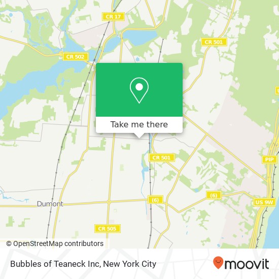 Bubbles of Teaneck Inc map