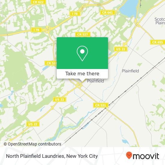 North Plainfield Laundries map