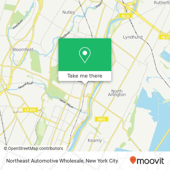 Northeast Automotive Wholesale map