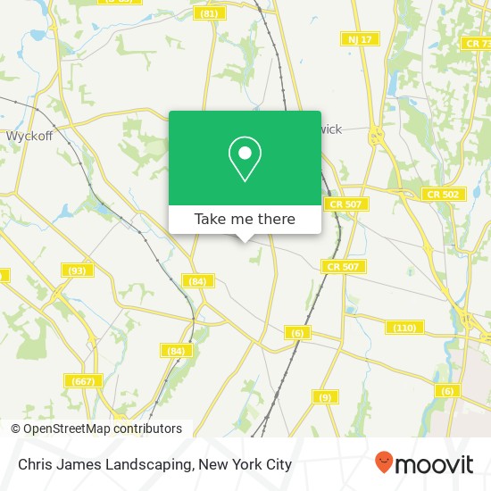 Chris James Landscaping map