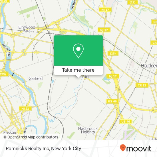 Romnicks Realty Inc map