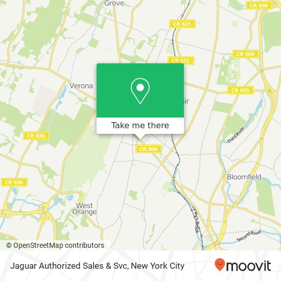 Jaguar Authorized Sales & Svc map