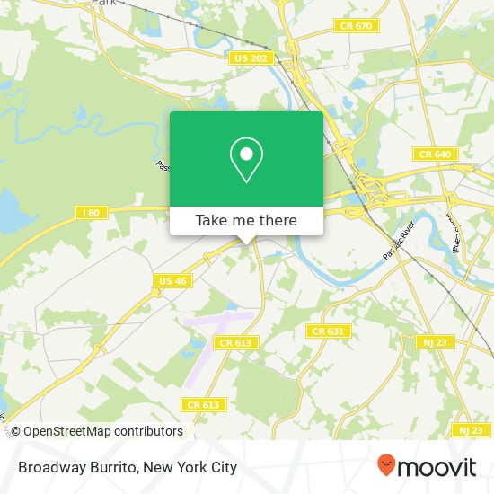 Mapa de Broadway Burrito